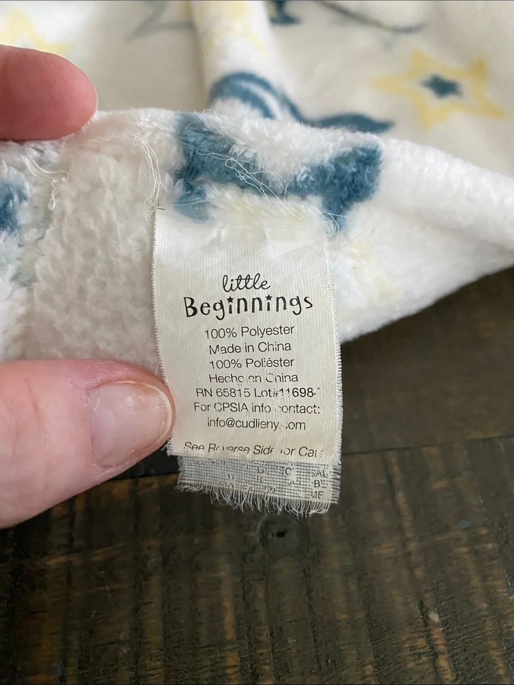 Little Beginnings Giraffe Star-Print Security Blanket for Kids - White & Yellow